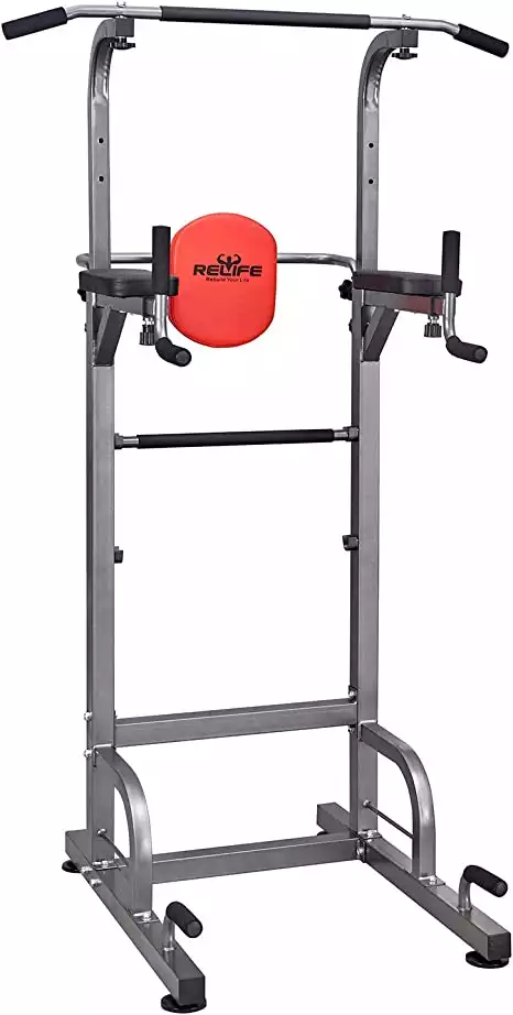 RELIFE REBUILD YOUR LIFE | Power Tower Workout Dip Station for Home Gym