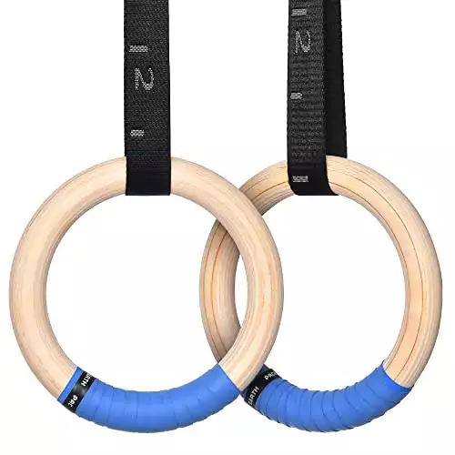 PACEARTH Gymnastics Rings Wooden