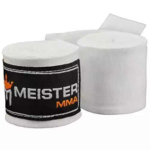 Meister Junior 108" Elastic Cotton Hand Wraps for MMA & Boxing (Pair)